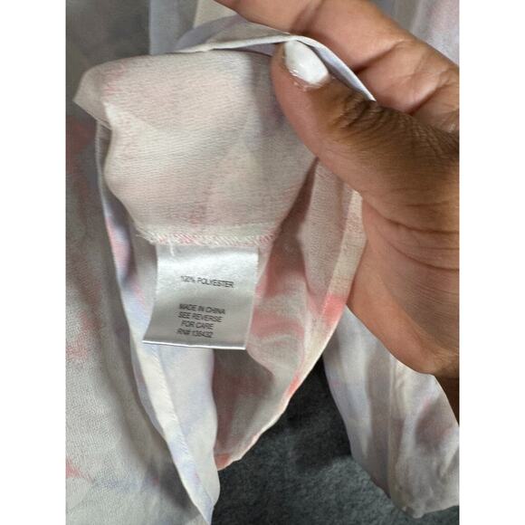 Modcloth Blouse Women Large Semi Sheer Long Sleeve Smocked Peasant‎ Boho Relax - Picture 3 of 7